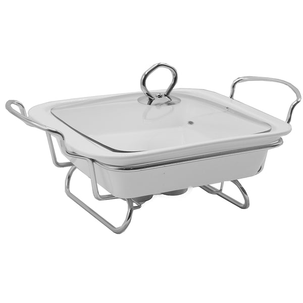 صينية تقديم الطعام مع شمعدان من البورسلان 1.5لتر