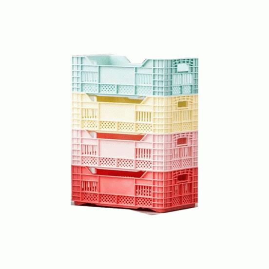 سلة تخزين صغيرة مجموعة من 4 قطع ألوان متعددة - أنية المنزل