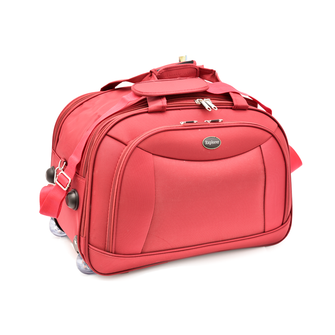 حقيبة سفر بعجلات لون احمر للجنسين 54x37x32سم - أنية المنزل