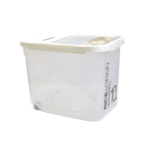 صندوق لحفظ الارز مع كوب قياس-أنية المنزل