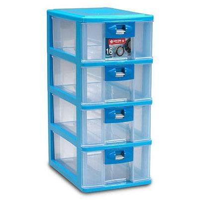 صندوق تخزين مع 4 ادراج 38-25-19 سم - أنية المنزل