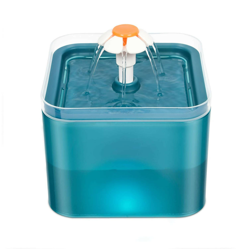 LED Water Fountain with Filter for Cats and Pets 2L 