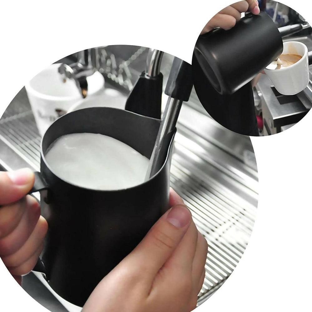 Black milk steaming pitcher
