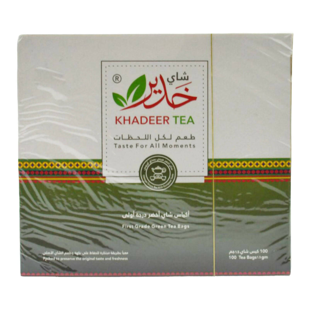 Khadir First Class Green Tea Bags 100 Bags 150g