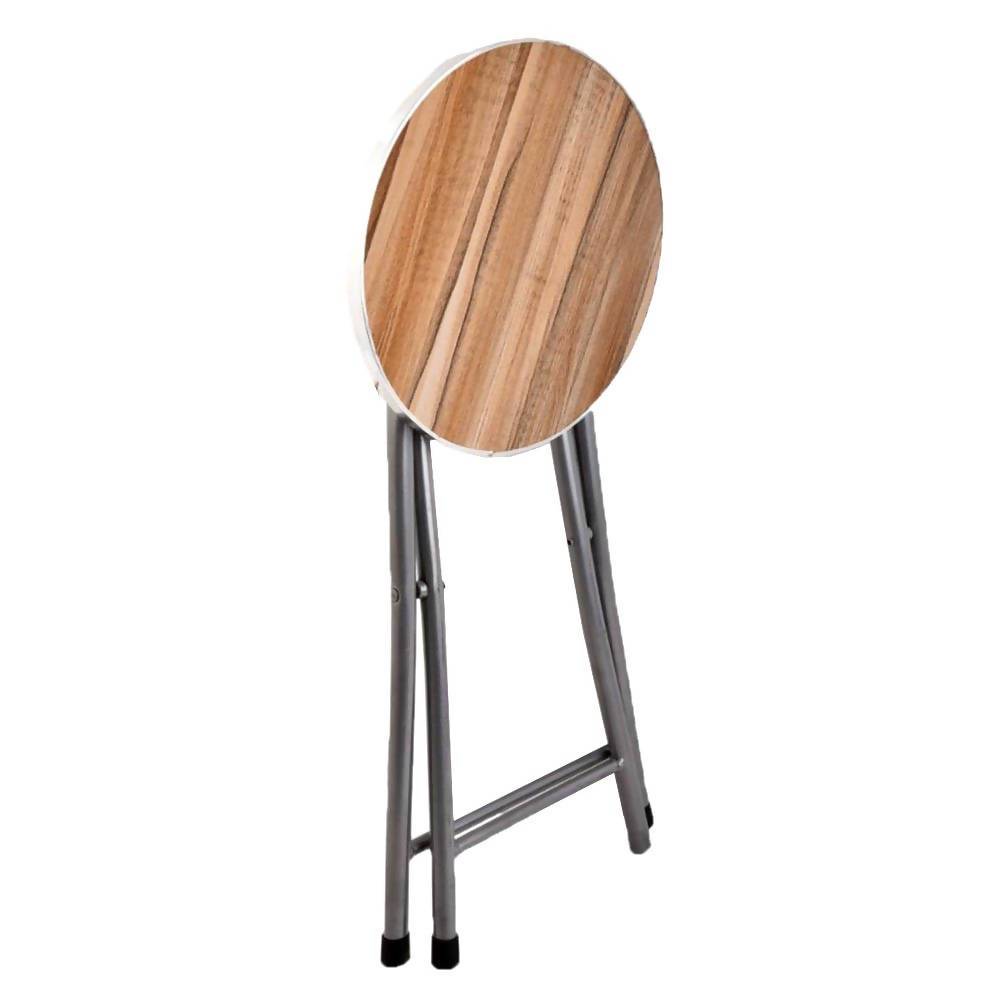 كرسي خشب قابل للطي إطار معدني- متعدد الالوان